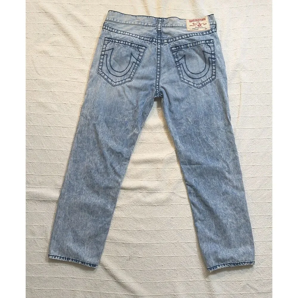 True Religion Acid Washed Denim Jeans